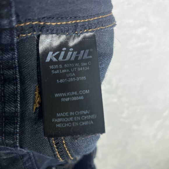 Kuhl Legendary Straight Jeans Hiking Outdoor Born in the Mountains Blue Size 4S - Picture 13 of 14